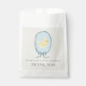 Elegant Rubber Ducky Ribbon Baby shower Bedankzakje (Voorkant)