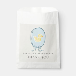 Elegant Rubber Ducky Ribbon Baby shower Bedankzakje