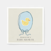 Elegant Rubber Ducky Ribbon Baby shower Servet (Voorkant)