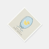 Elegant Rubber Ducky Ribbon Baby shower Servet (Hoek)