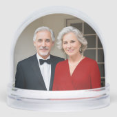 Elegant Ruby | Diamonds 40th Wedding Anniversary Sneeuwbol (Voorkant)