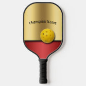Elegant Ruby en Gold Design personaliseren Pickleball Paddle (Voorkant)