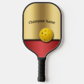 Elegant Ruby en Gold Design personaliseren Pickleball Paddle (Achterkant)