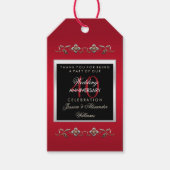 Elegant Ruby Gemstone 40th Wedding Jubileum Cadeaulabel (Voorkant)