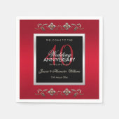 Elegant Ruby Gemstone 40th Wedding Jubileum Servet (Voorkant)