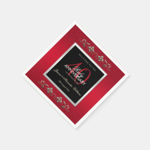 Elegant Ruby Gemstone 40th Wedding Jubileum Servet