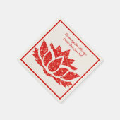 Elegant Ruby Gemstone Zen Lotus Yoga personalisere Servet (Hoek)