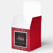 Elegant Ruby Jewels 40th Wedding Jubileum Bedankdoosjes (Geopend)