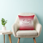 Elegant Ruby Jubileum Hart JAREN IN FOREVER Kussen (Stoel)