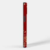 Elegant Ruby Red Gold Swirl Case-Mate iPhone Case (Achterkant / Rechts)