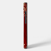 Elegant Ruby Red Gold Swirl Case-Mate iPhone Case (Achterkant / Links)
