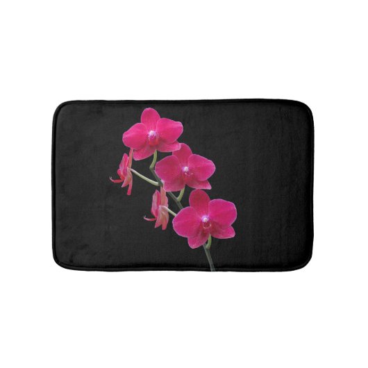 Elegant Ruby Red Orchids Bath Mats Rugs Badmat (Voorkant)
