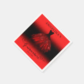 Elegant Ruby Red Spanish Gown Quinceañera Servet (Hoek)