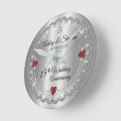 Elegant Ruby | Ruiten 15e Jubileum voor weddenscha Ronde Klok (Hoek)