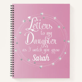 Elegant ruitroze heldere letters notitieboek