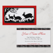 Elegant Running Deer Antiek Duitse stijl Visitekaartje (Voorkant / Achterkant)
