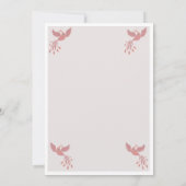 Elegant Russian Wedding Invitation Gold Birds - Kaart (Achterkant)