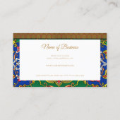 Elegant Russisch sierontwerp met gouden schrift Visitekaartje (Achterkant)