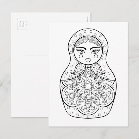 Elegant Russische dollar Briefkaart (Voorkant / Achterkant)