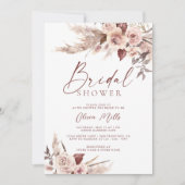 Elegant Rust Champagne Pampas Boho Vrijgezellenfee Kaart (Voorkant)