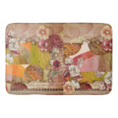 Elegant Rust, Cream, Oranje Florals Badmat (Voorkant)