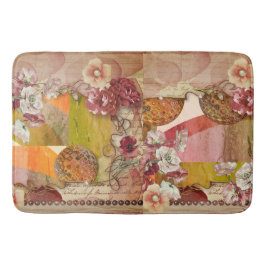 Elegant Rust, Cream, Oranje Florals Badmat
