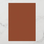 Elegant Rust Gradient Invitation Folie Uitnodiging (Achterkant)