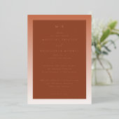 Elegant Rust Gradient Invitation Folie Uitnodiging (Staand Voorkant)