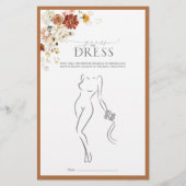 Elegant Rust Oranje Floral Vrijgezellenfeest Game (Voorkant)