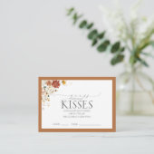 Elegant Rust Oranje Floral Vrijgezellenfeest Game  Informatiekaartje (Staand voorkant)