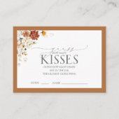 Elegant Rust Oranje Floral Vrijgezellenfeest Game  Informatiekaartje (Voorkant)