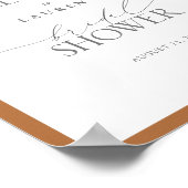 Elegant Rust Oranje Floral Vrijgezellenfeest Welko Poster (Hoek)