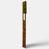 Elegant Rust Oranje Gold Floral Script Monogram Case-Mate iPhone Case (Achterkant / Rechts)