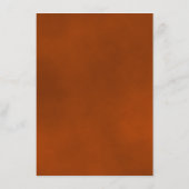 Elegant Rust Oranje Romantic Roos Wedding Details Informatiekaartje (Achterkant)