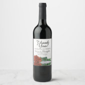 Elegant Rust Oranje Roos Weddenschap Hartelijk dan Wijn Etiket (Voorkant)