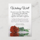Elegant Rust Oranje Roos Wedding Wishing Well Poem Informatiekaartje (Voorkant)
