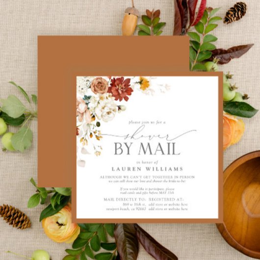 Elegant Rust Oranje Waterverf Vrijgezellenfeest Ma Kaart