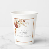 Elegant Rust Oranje Waterverf Vrijgezellenfeest Papieren Bekers (Voorkant)