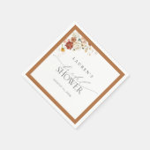 Elegant Rust Oranje Waterverf Vrijgezellenfeest Servet (Hoek)