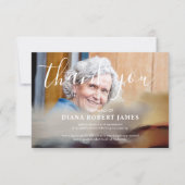 Elegant Rustic Abstract Typografie Sympathie Foto Bedankkaart (Voorkant)