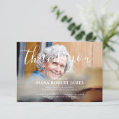 Elegant Rustic Abstract Typografie Sympathie Foto Bedankkaart (Staand voorkant)