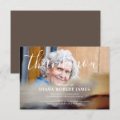 Elegant Rustic Abstract Typografie Sympathie Foto Bedankkaart (Voorkant / Achterkant)