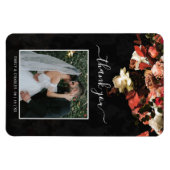 Elegant Rustic Autumn Flowers Weddenschap Magneet (Horizontaal)