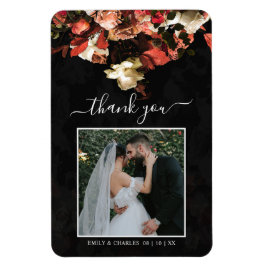 Elegant Rustic Autumn Flowers Weddenschap Magneet