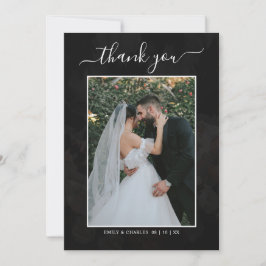 Elegant Rustic Autumn Flowers Wedding Bedankkaart