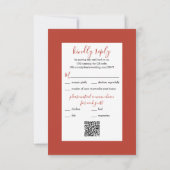 Elegant Rustic Autumn Flowers Wedding RSVP Kaart (Achterkant)