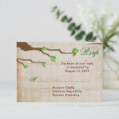 Elegant Rustic Barn wood RSVP cards (Staand voorkant)