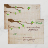 Elegant Rustic Barn wood RSVP cards (Voorkant / Achterkant)