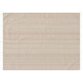 Elegant Rustic Beige Brown Franse kleine strepen Tafelkleed (Voorkant (Horizontaal))