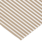 Elegant Rustic Beige Brown Franse kleine strepen Tafelkleed (Gekanteld)